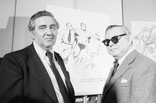 Από αριστερά: Jerry Siegel και Joe Shuster